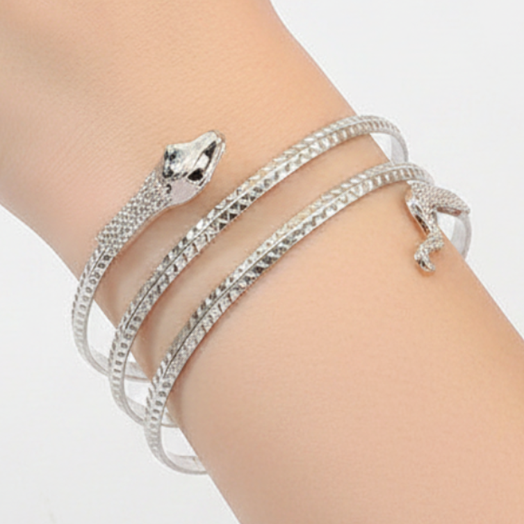 UNI-10450 -  Silver Snake Bangle - Bracelet