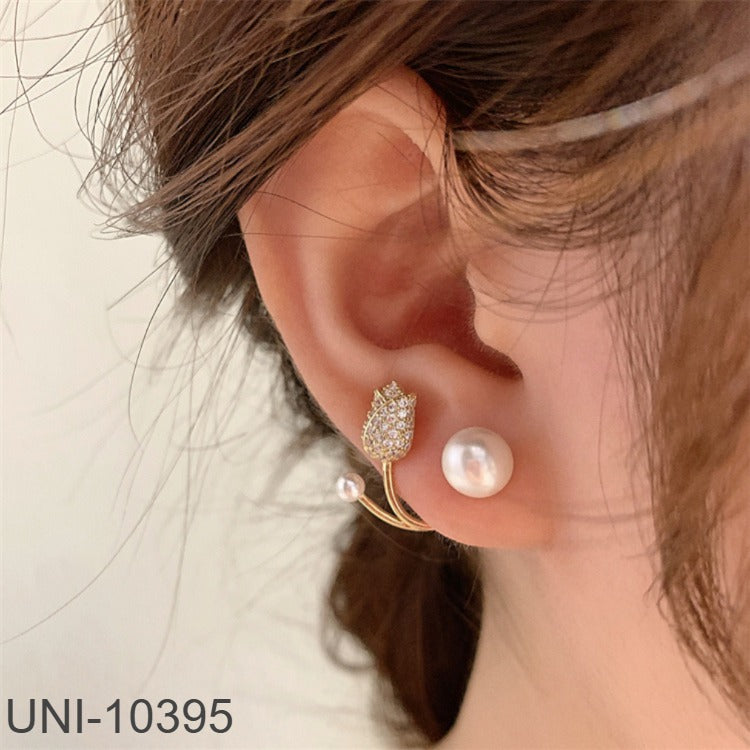 UNI-10395 - Sparkle Rosebud  - Earring