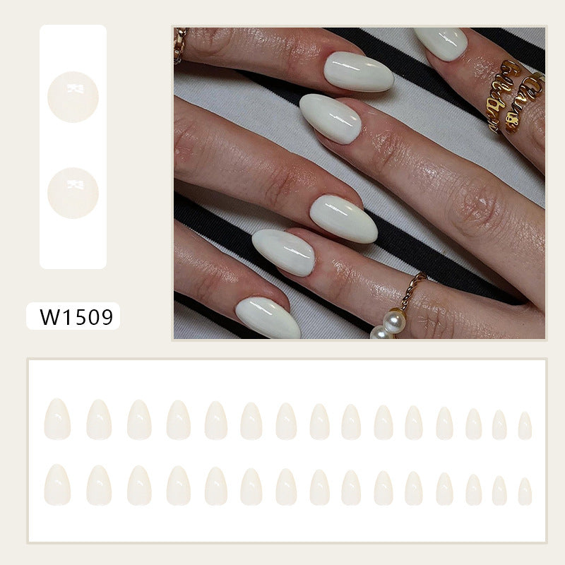 N-103 - Off White  - Press On Nail Set Of 24