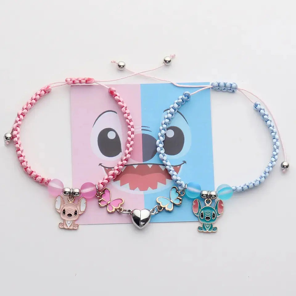 UNI-12438 -  Stitch Animal Couple Love - Bracelet Set of 2 Style 2