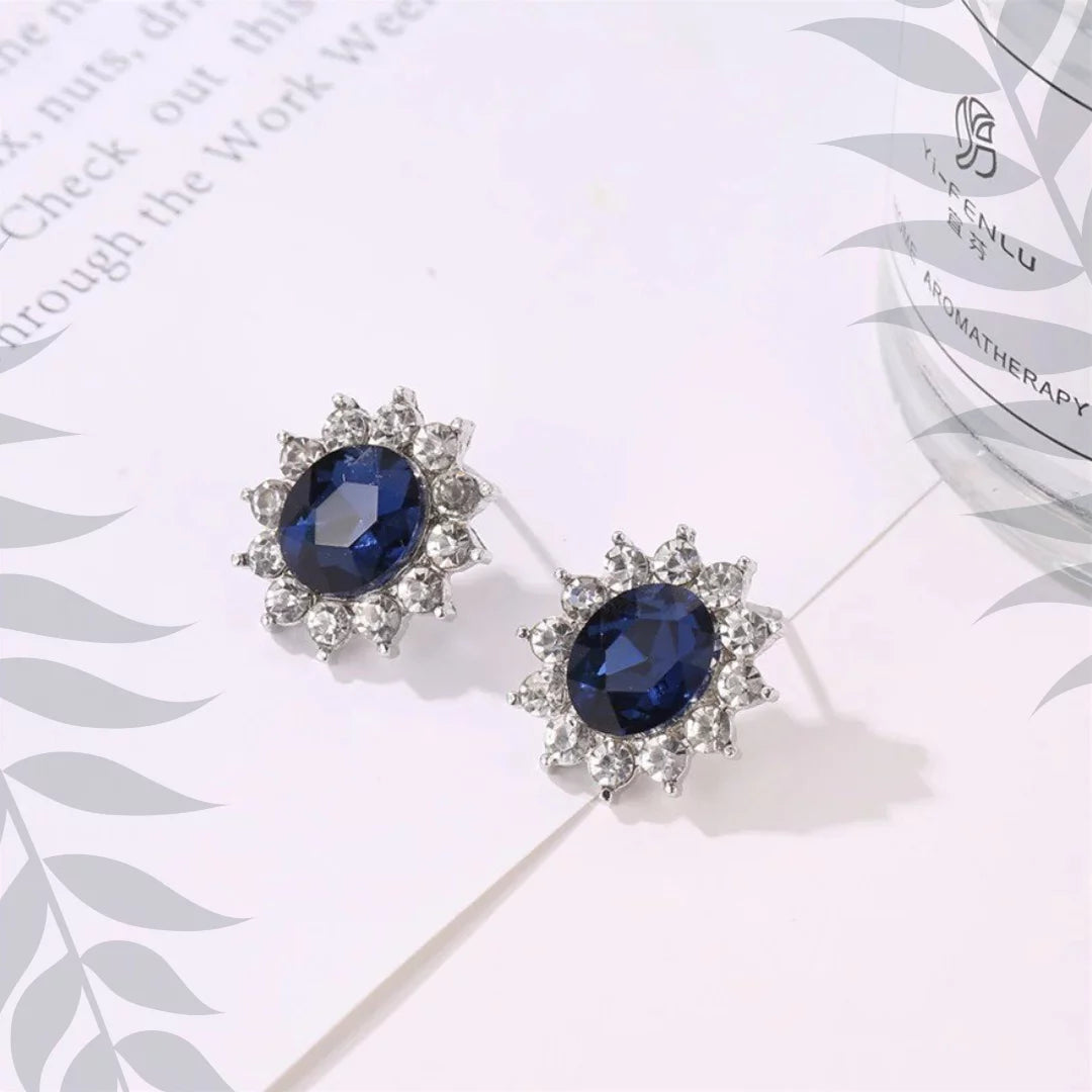 UNI-10445-1 - Crystal Diamond  Silver - Earring