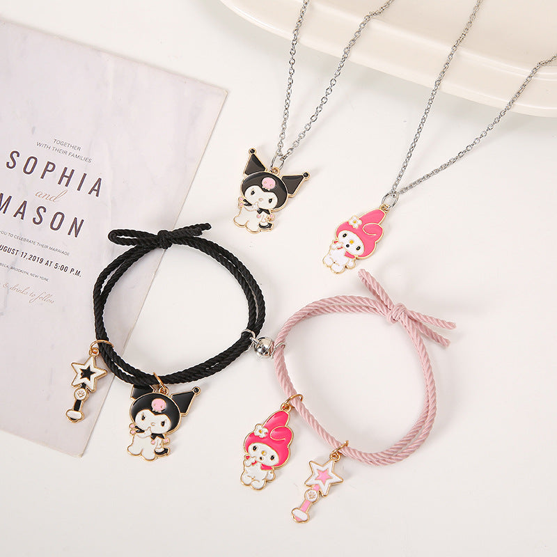 UNI-11738 - Kuromi & My Melody Style 1 - Jewelry Set Of 4