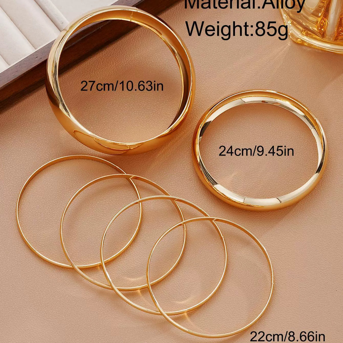 UNI-12821 - Luxury Gold Bangle - Bracelet Set of 6