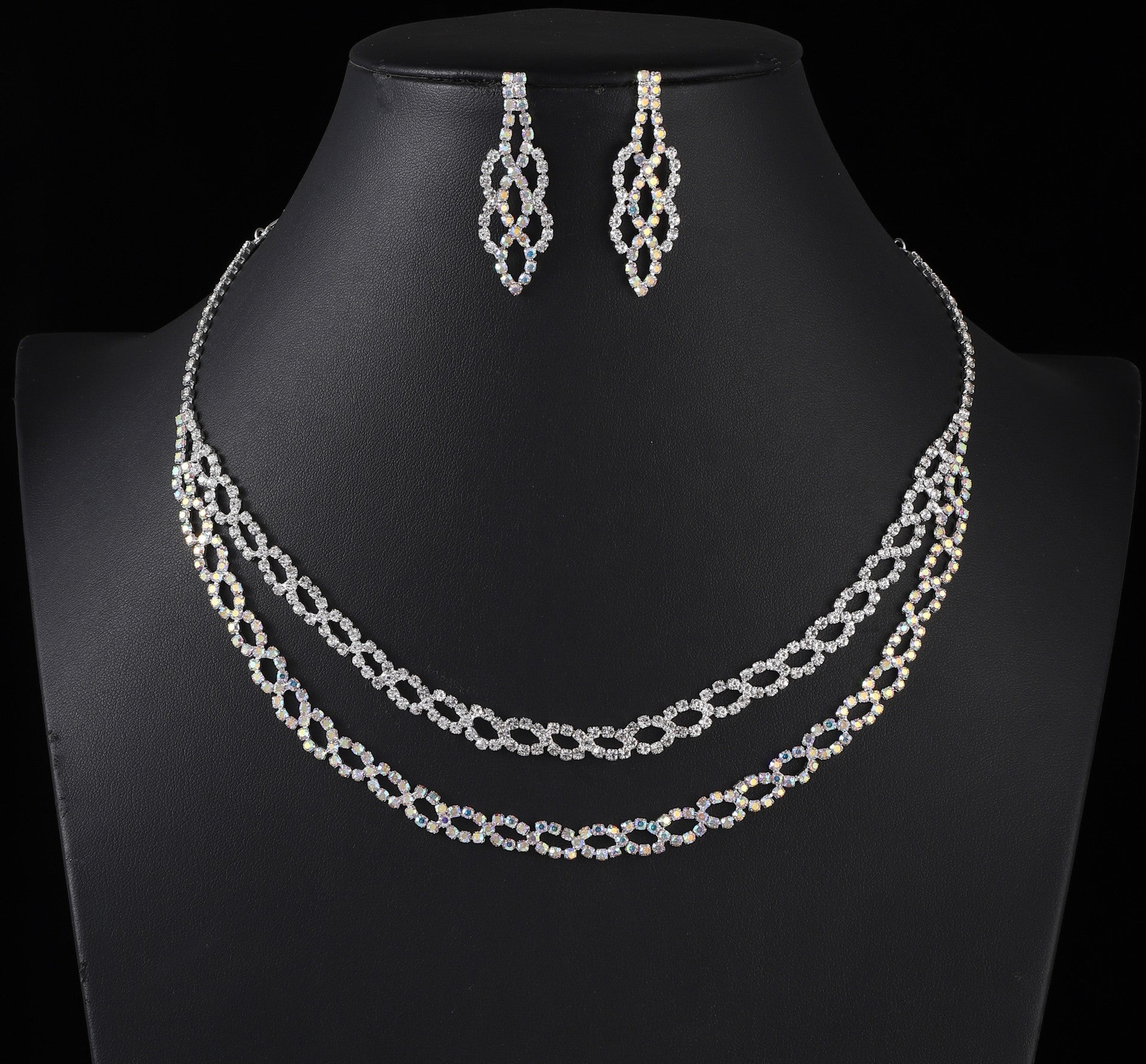 UNI-11927 - Fancy Silver Diamonds Fancy - Jewelry Set – ABW