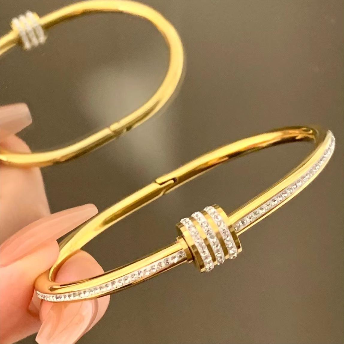 SS-11712- Premium Gold Series Bangle - Bracelet Style 1