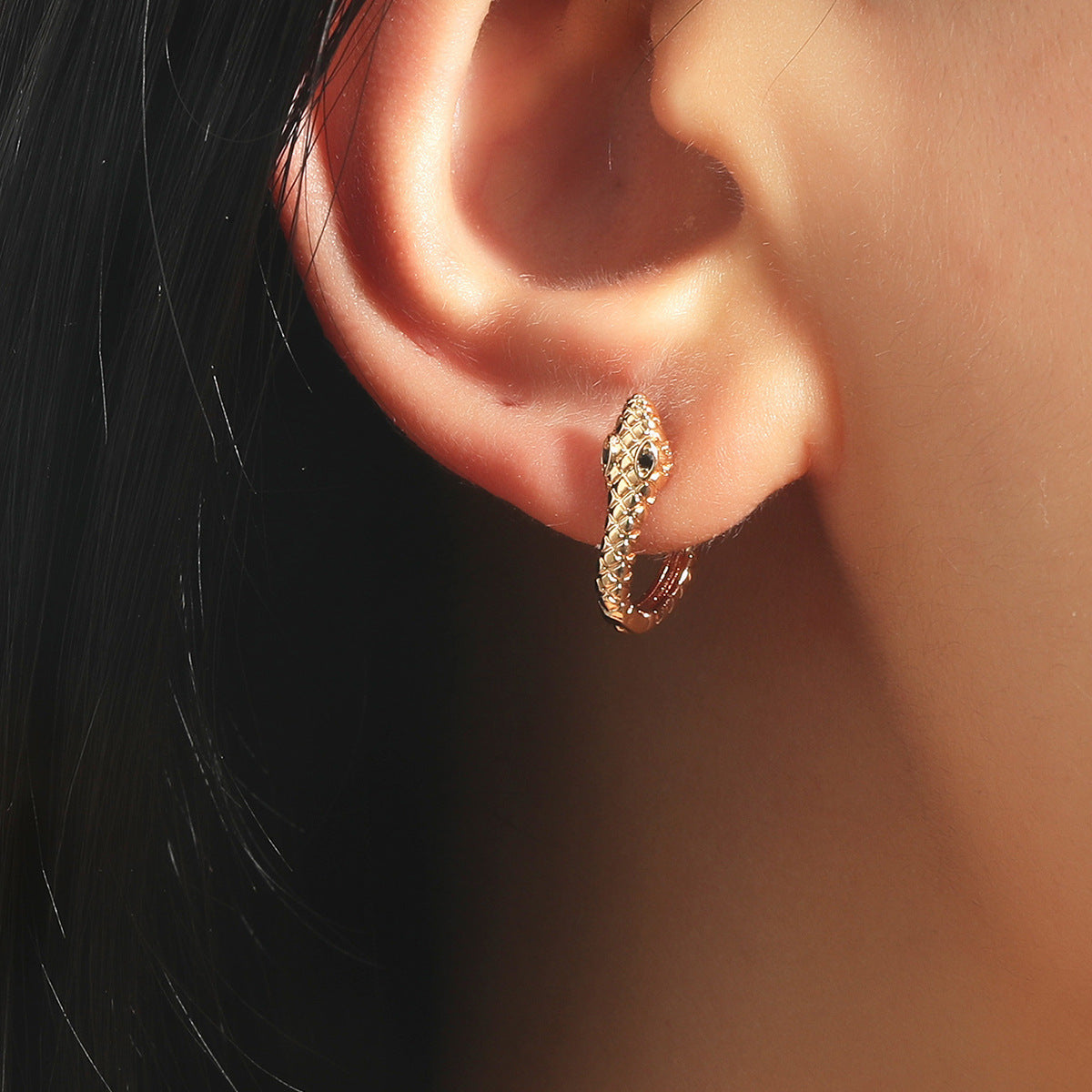 UNI-10486 - Gold Snake - Earring
