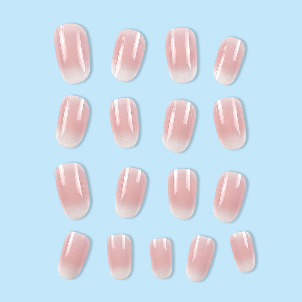 N-317 - Pinkish  Pastel - Press On Nail Set Of 24 - Free 24 Pcs Sticker Sheet Included