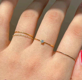 UNI-10171-1- Simple Gold Foil - Ring Set of 4