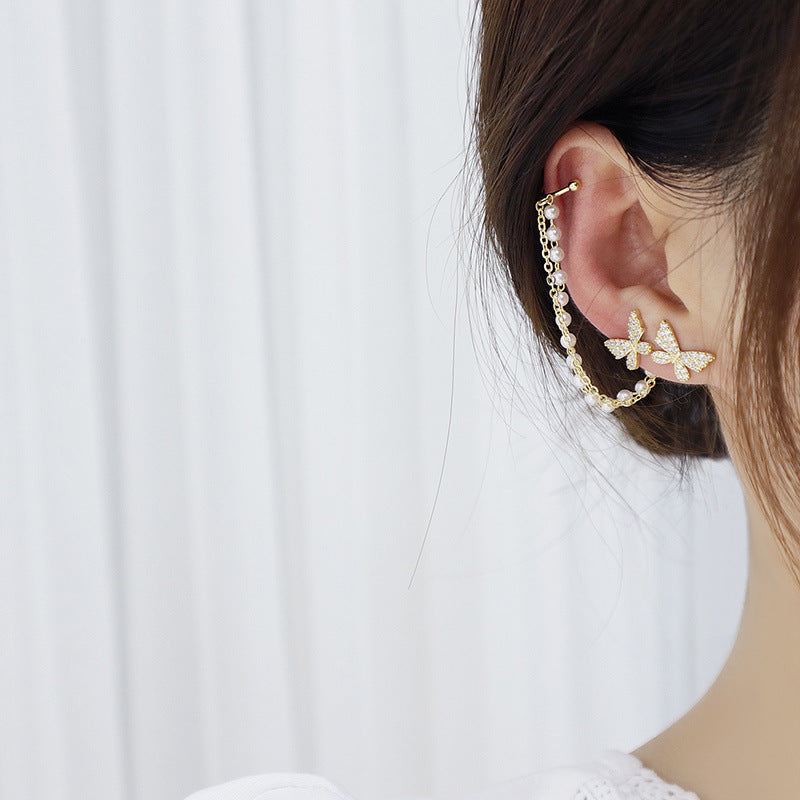 UNI-10439  - Dangling Butterfly - Earring