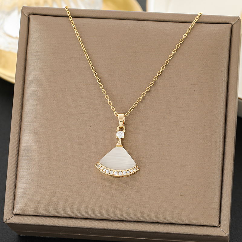 SS-11880 - Fancy Stone Gold   - Necklace