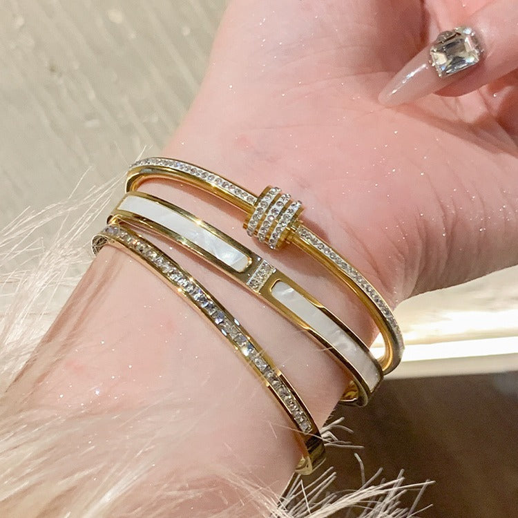SS-11714- Premium Gold Series Bangle - Bracelet Style 3
