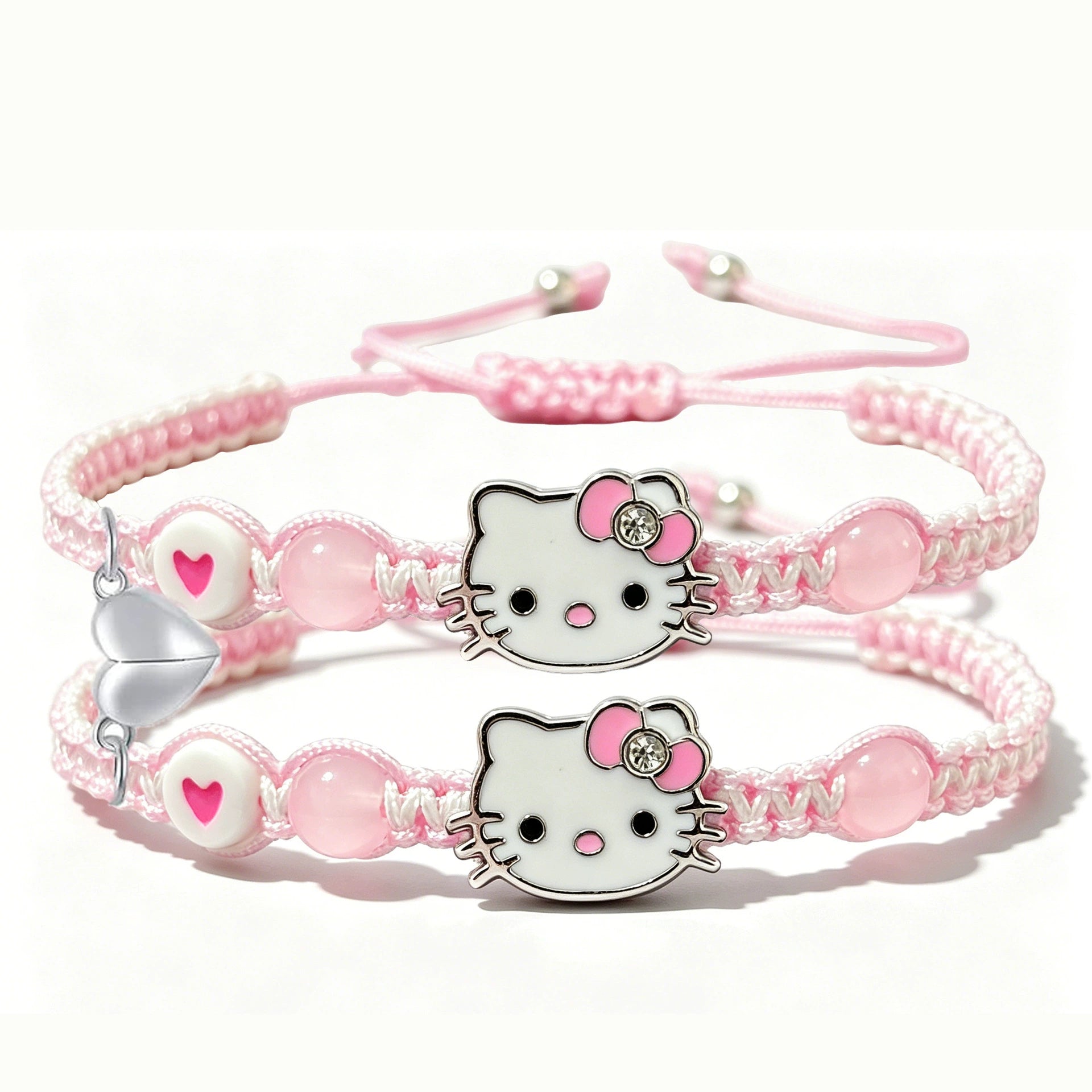 UNI-12474 -  Pink Hello Kitty Love  - Bracelet Set of 2