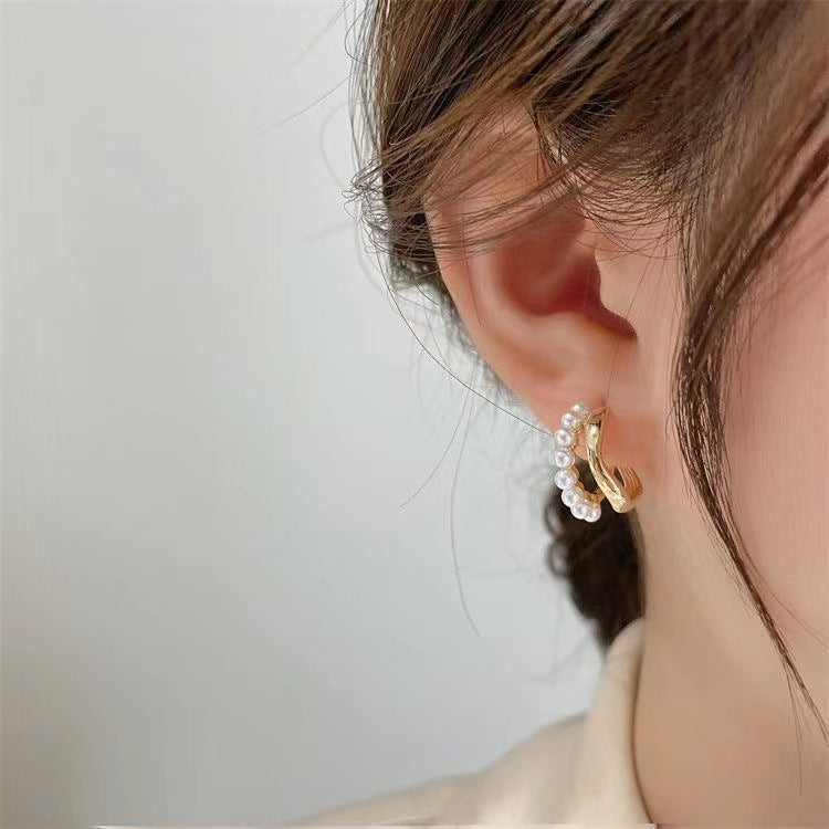 UNI-10654 - Pearl Gold - Earring