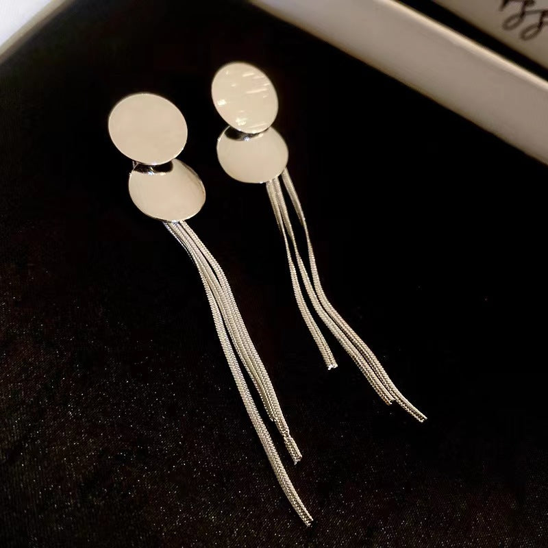 UNI-12124  - Dangling Silver - Earring