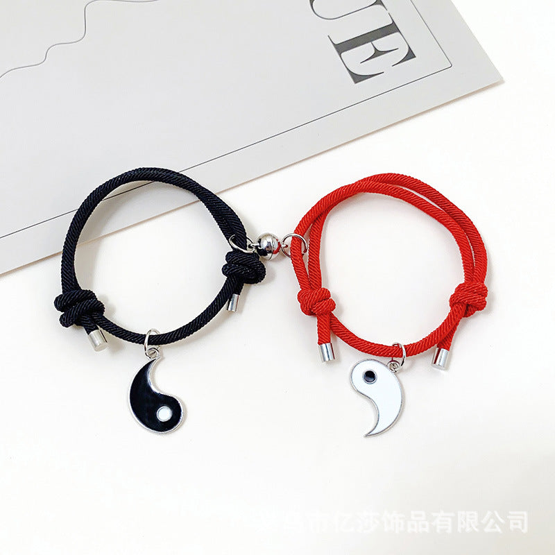 UNI-11799 - Black & Red Yin & Yang - Bracelet Set