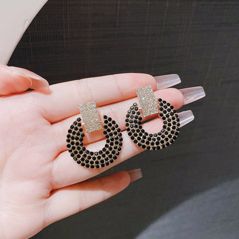 UNI-10581 - Fancy Diamond Circle  - Earring