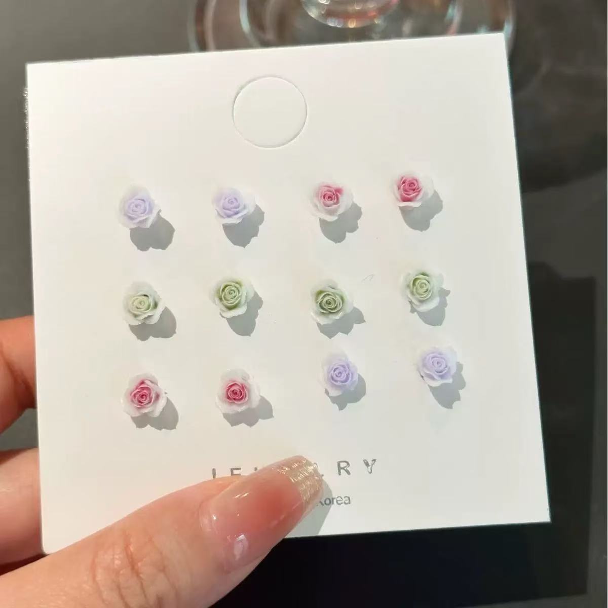 UNI-11585 - Flowers - Ear Studs Set Of 6