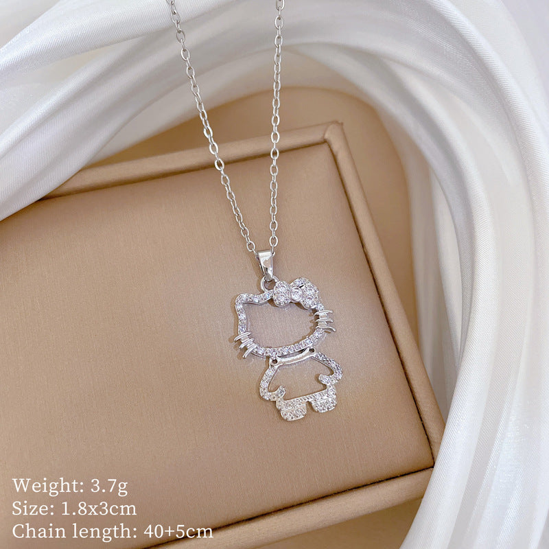 SS-12065 - Hello Kitty Silver - Necklace