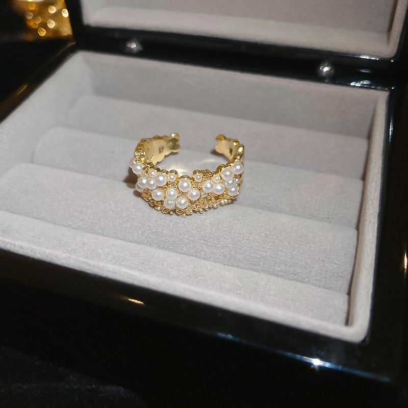 UNI-11838 - Cluster Pear Gold - Ring
