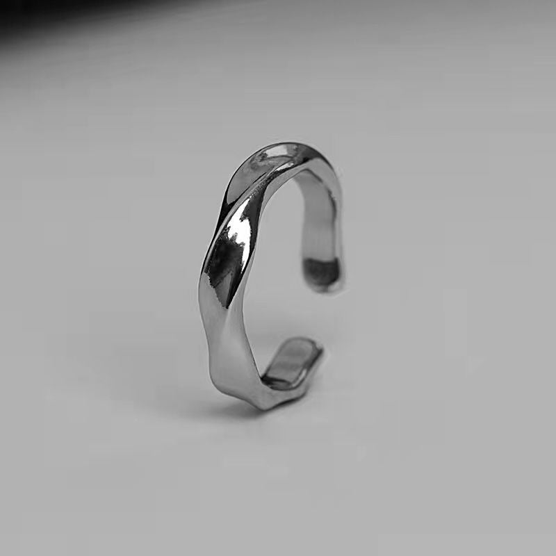 UNI-11155 -  Twist Silver Ring