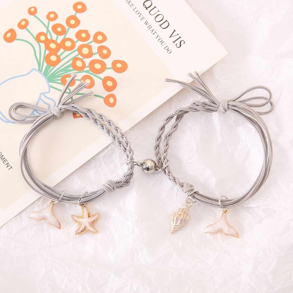 UNI-11809- Mermaid Tail & Star Fish Grey - Bracelet Set