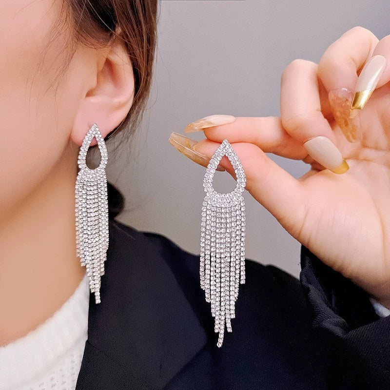 UNI-12859 - Dangling Diamonds - Earring
