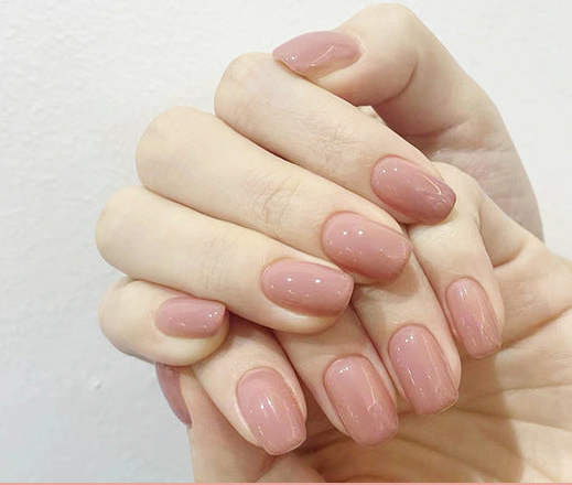 N-229 - Solid Pink- Press On Nail Set Of 24 - Free 24 Pcs Sticker Sheet Included