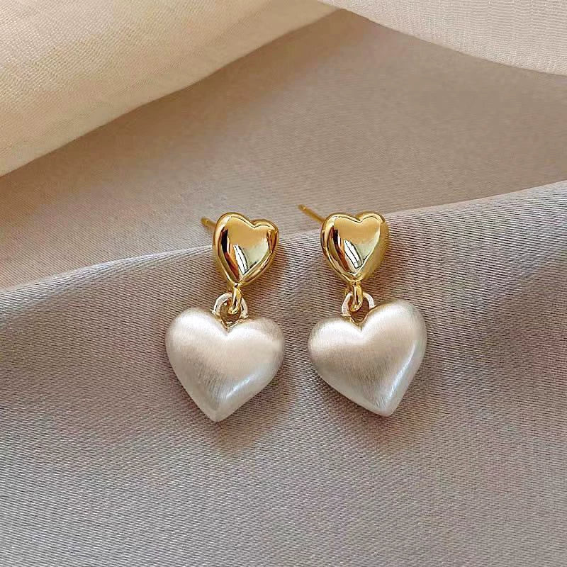 UNI-12251 - Gold & Pastel Heart - Earring
