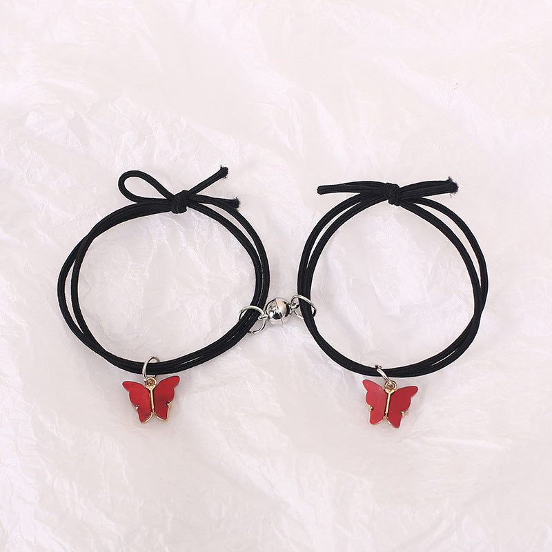 UNI-11786 - Red Butterfly Black - Bracelet Set