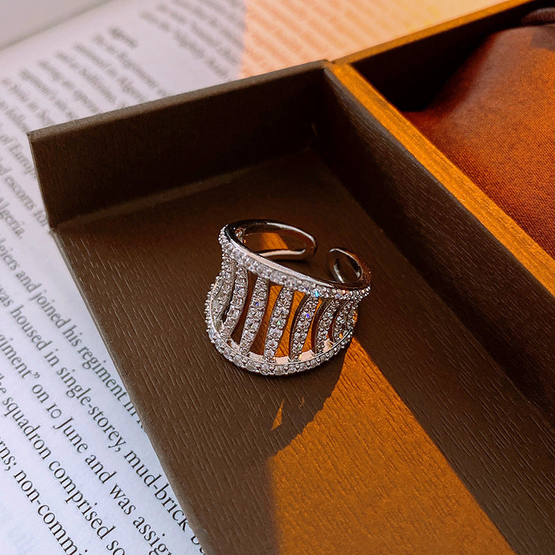 UNi-11834 - Diamonds Silver  - Ring