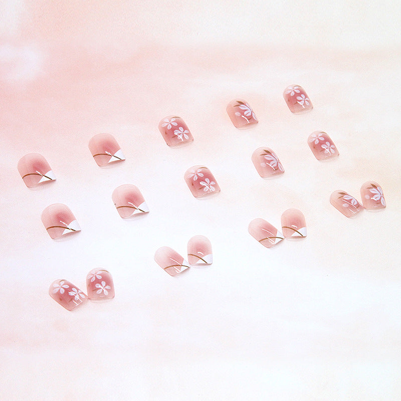 N-179 - Sakura Flowers - Press On Nail Set Of 24