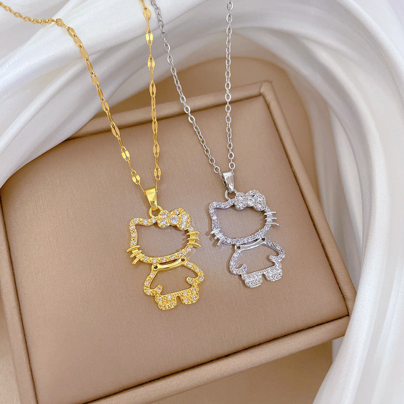 SS-12064 - Hello Kitty Gold  - Necklace