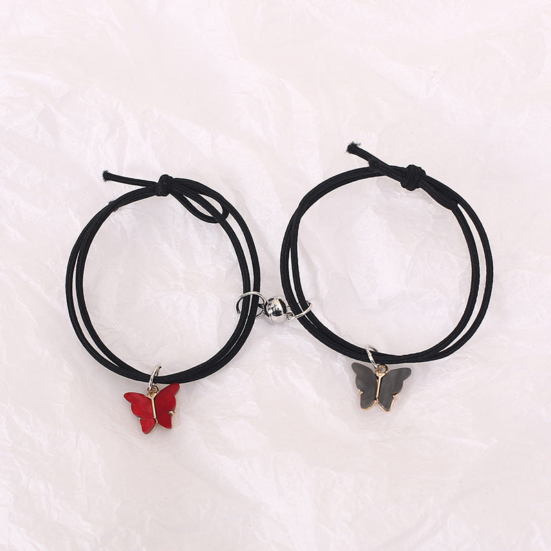 UNI-11792 - Red & Black Butterfly - Bracelet Set