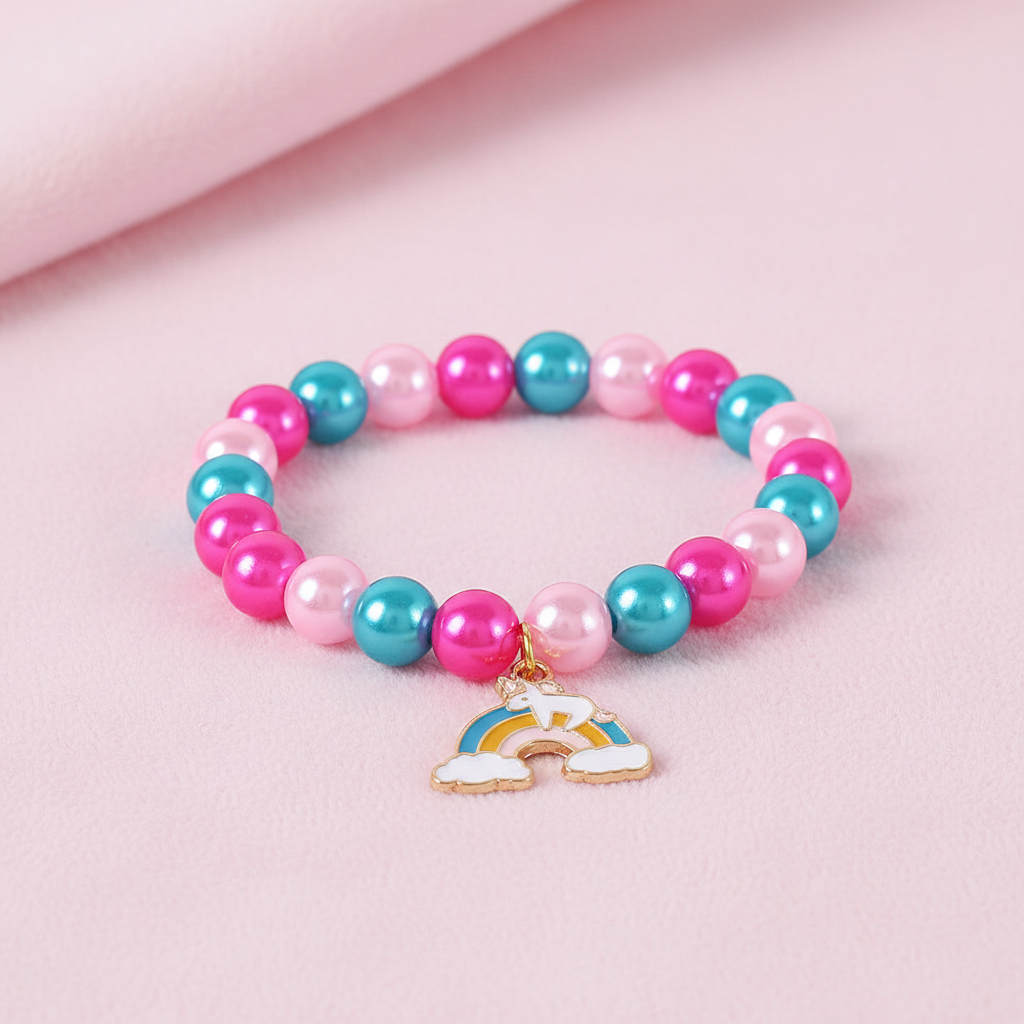 UNI-12443 -  Rainbow Candy Color Pears Beads - Bracelet