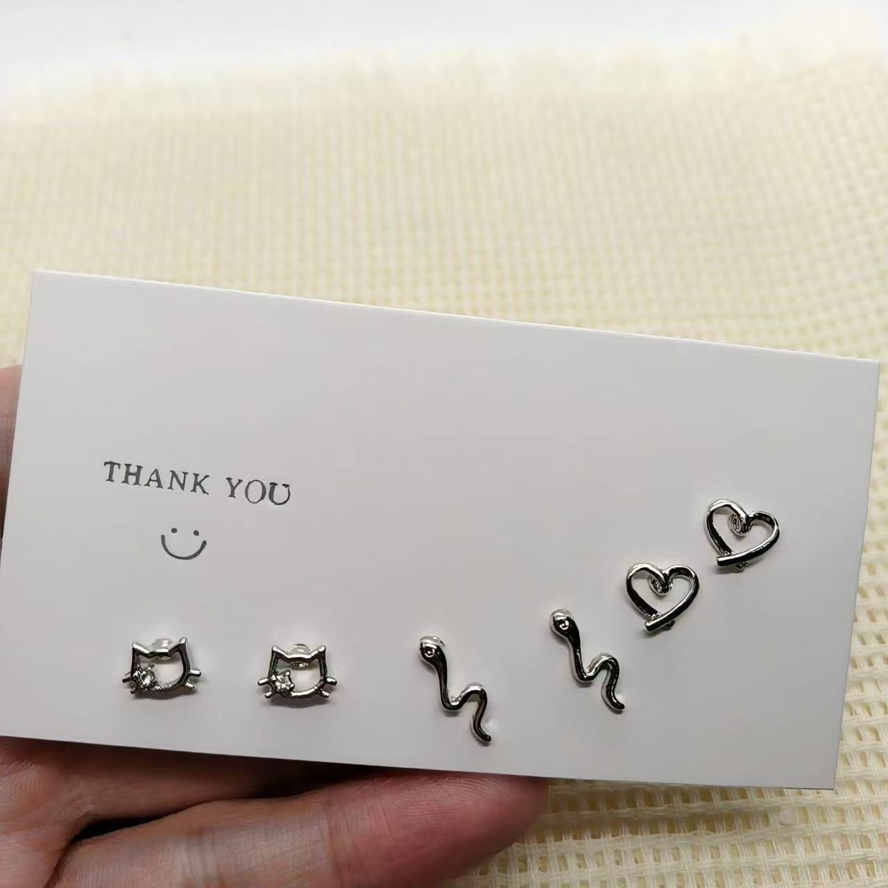 UNI-11904 - 7 Days Heart Cuties  - Ear Studs Set Of 14