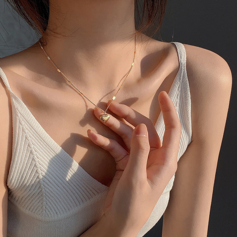 UNI-11223 - Love Heart Gold - Necklace