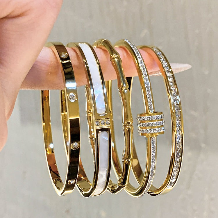 SS-11716 - Premium Gold Series Bangle - Bracelet Style 5