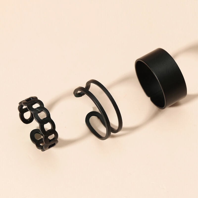 UNI-11158 - Classy Black - Ring Set Of 3