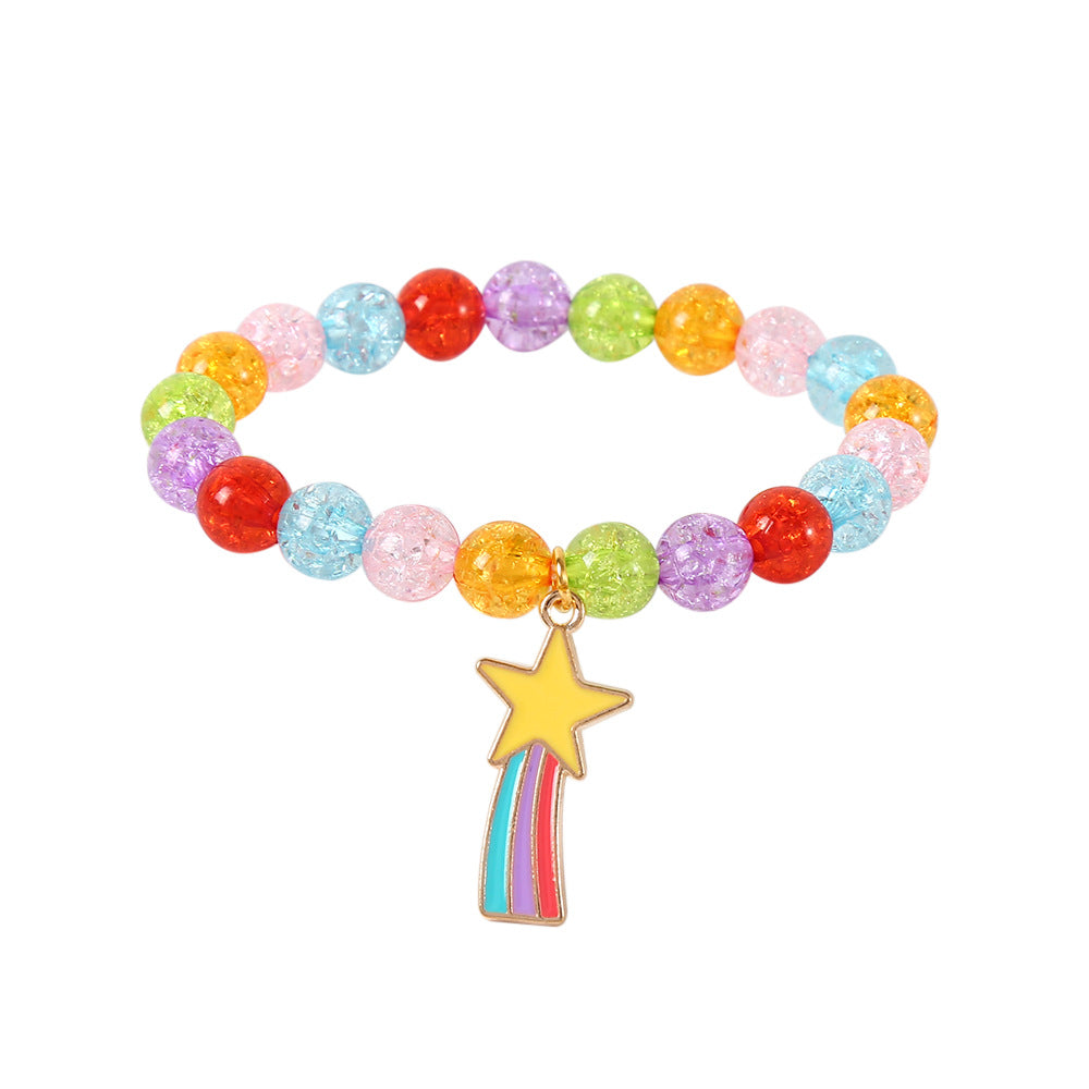 UNI-12440 -  Shooting Star Rainbow Multi Beads - Bracelet