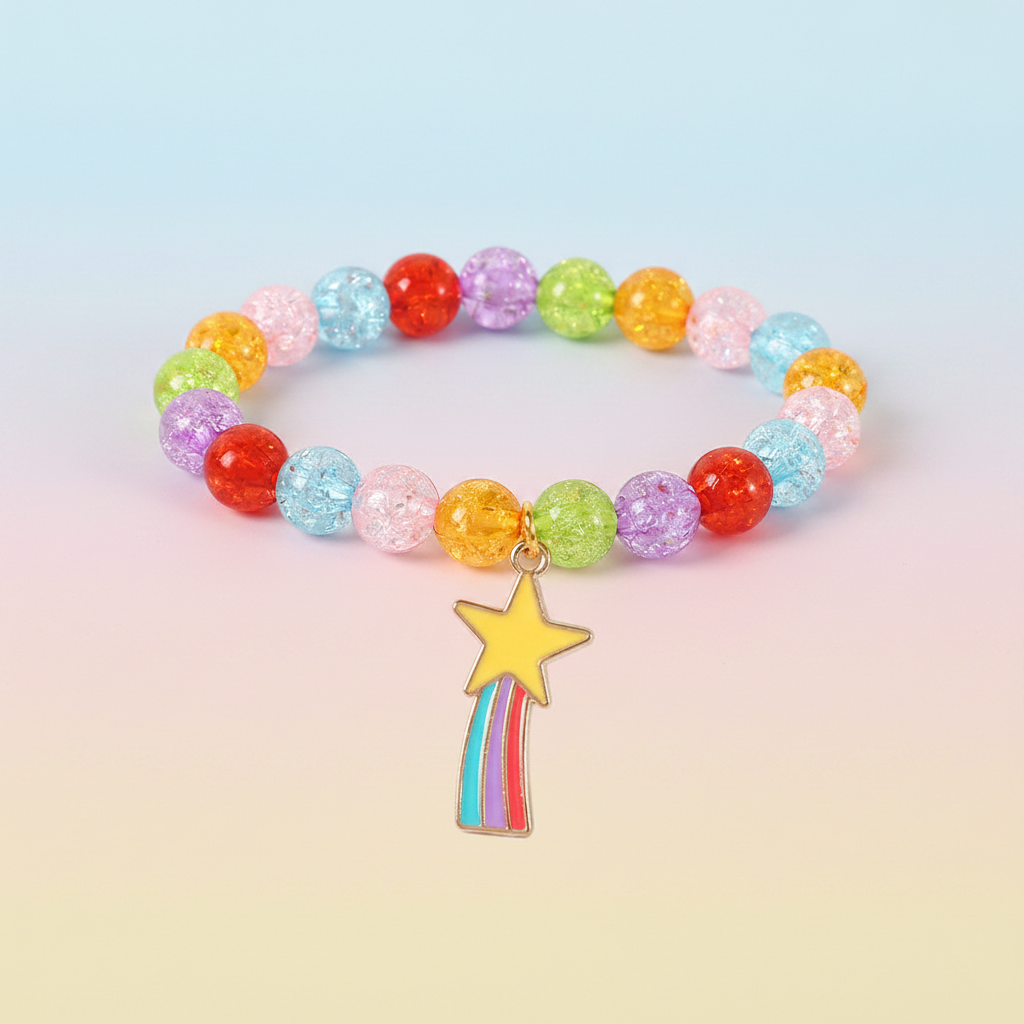 UNI-12440 -  Shooting Star Rainbow Multi Beads - Bracelet
