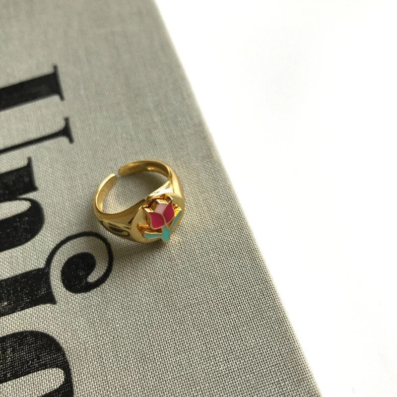 UNI-12417 - Tulip Flower Gold - Ring