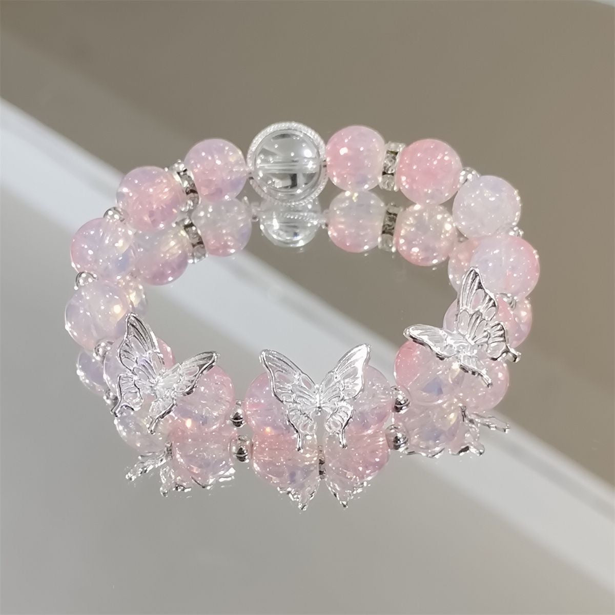 UNI-11991 -Butterfly Beaded Stone - Bracelet