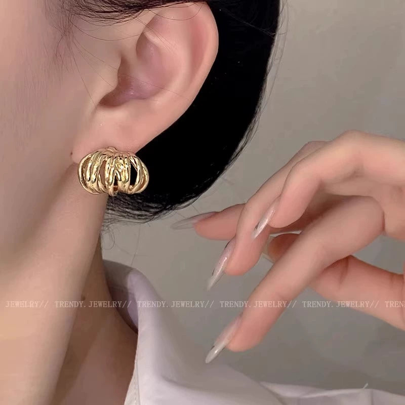UNI-12234 - Elegant Gold Foil - Earring