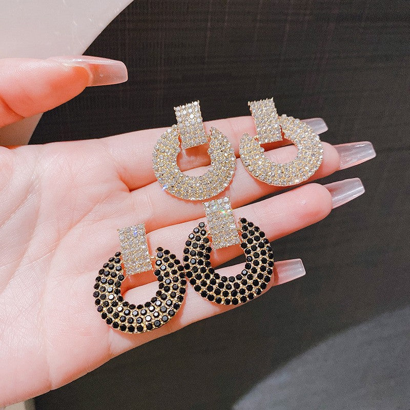 UNI-10581 - Fancy Diamond Circle  - Earring