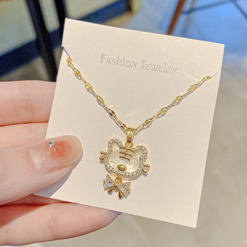 SS-11862 - Bow Tiger - Necklace
