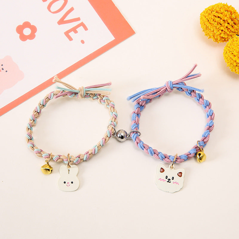 UNI-11774 - Bunny & Cat Magnetic -  Bracelet Set Style 1