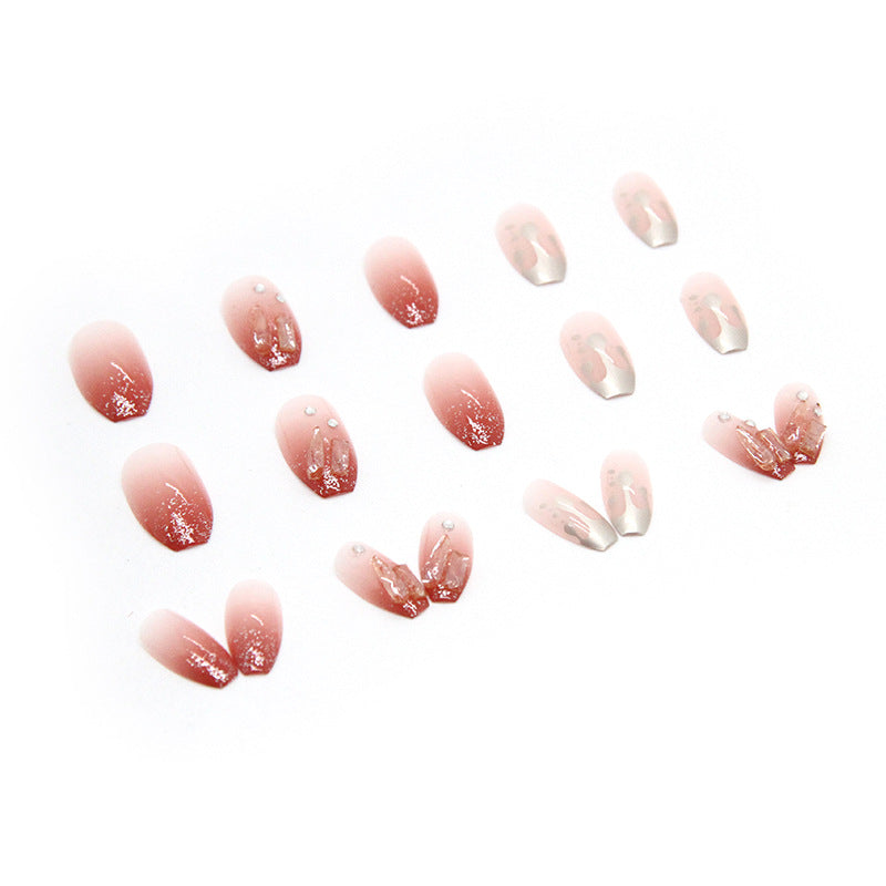 N-169 - Crystal Foil Double Shade - Press On Nail Set Of 24