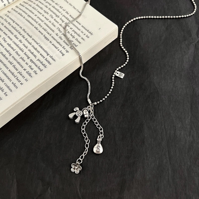 UNI-11964 -Silver Charms - Necklace