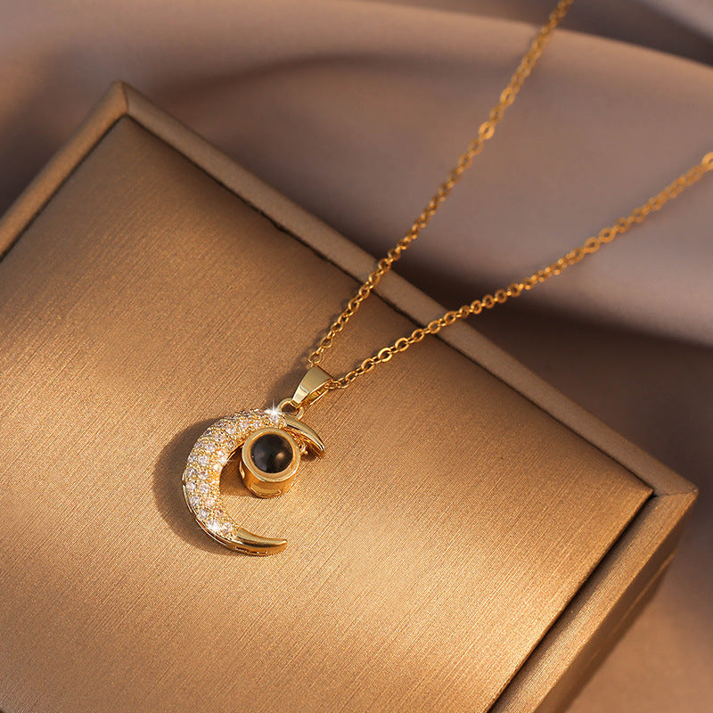 UNI-11032 - Gold Moon  - Necklace Style 2