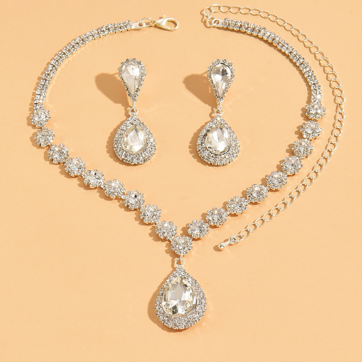 UNI-11384 - White Luxury Diamonds - Jewelry Set